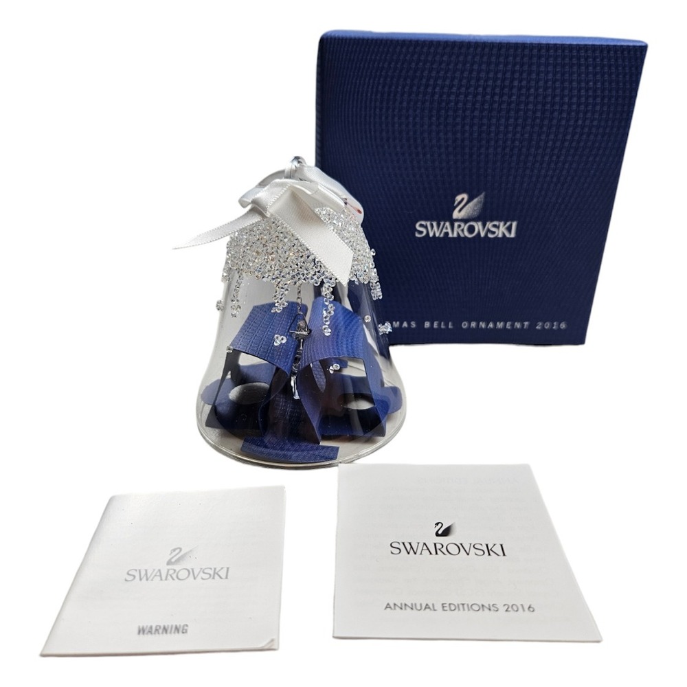 2016 Swarovski Crystal Annual Christmas Bell Limited Ornament 5221235 New In Box